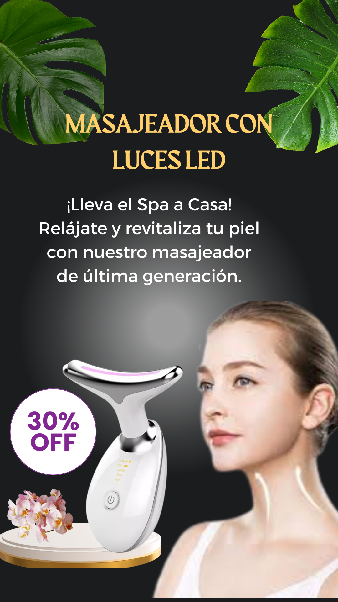 MASAJEADOR FACIAL Led De Micro Corriente ⭐⭐⭐⭐⭐